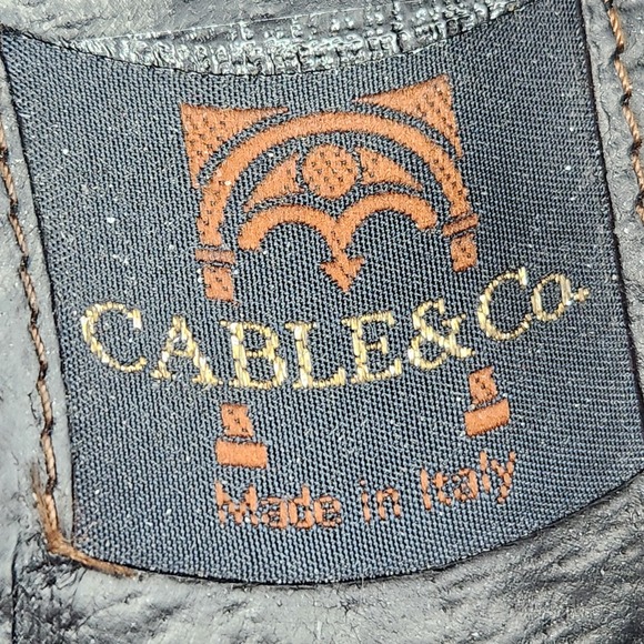 Cable‎ & Co. Oxford Shoes Mens 9 Black Leather Cap Toe Dress Shoes Italy main image 4
